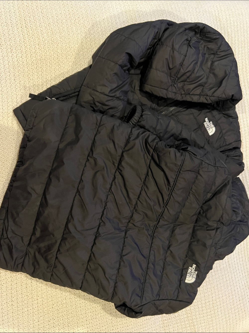 The North Face Kids Black Hooded Puffer Jacket